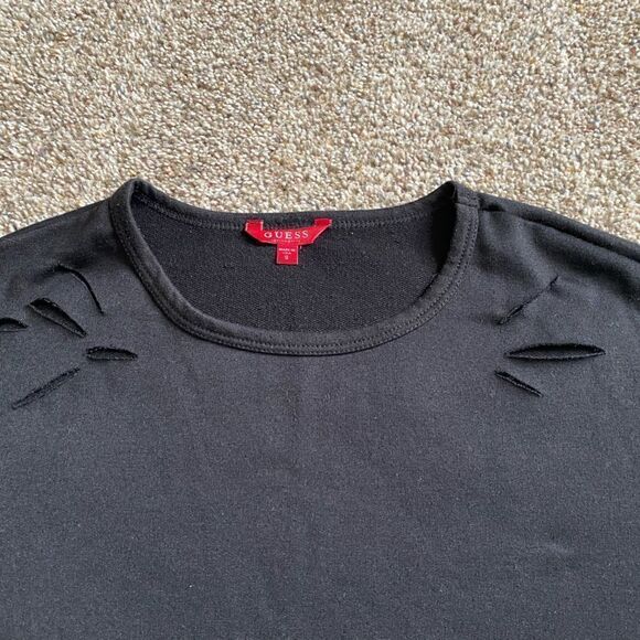 Guess Dress Black Distressed Womens Size Small - Picture 4 of 9